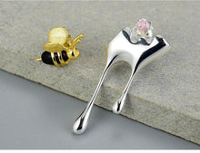 Load image into Gallery viewer, Handmade Bee and Dripping Honey Earrings - www.novixan.com
