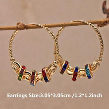 Cargue la imagen en el visor de la galería, Hoop Rainbow Earrings - www.novixan.com
