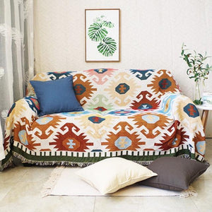 Bohemian Tassel Braided Sofa Blanket - www.novixan.com