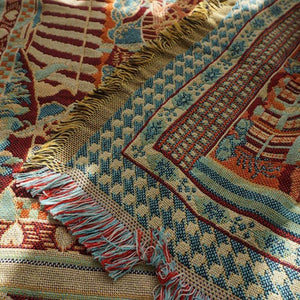 Double Sided Knitted Bohemian Blanket - www.novixan.com