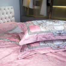 Load image into Gallery viewer, Vintage Vibrant Birds Blossom Gold Duvet Cover Queen/King Size 4 Pcs - www.novixan.com
