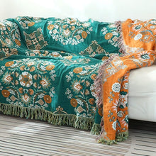 Load image into Gallery viewer, Cotton Flower Print Breathable Chic Large Throw Blanket - www.novixan.com
