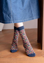 Load image into Gallery viewer, Peacock Feather Pattern Long Socks 5 Pairs - www.novixan.com
