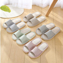 Cargue la imagen en el visor de la galería, Comfortable Flat Shoes Linen Linen Slippers - www.novixan.com
