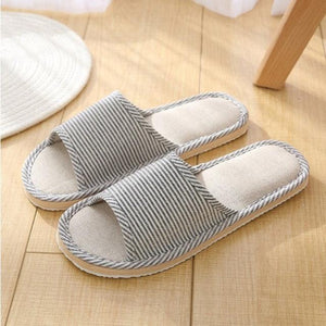 Comfortable Flat Shoes Linen Linen Slippers - www.novixan.com