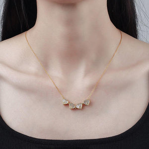 Heart Shape Four-leaf Clover Pendant Necklace - www.novixan.com